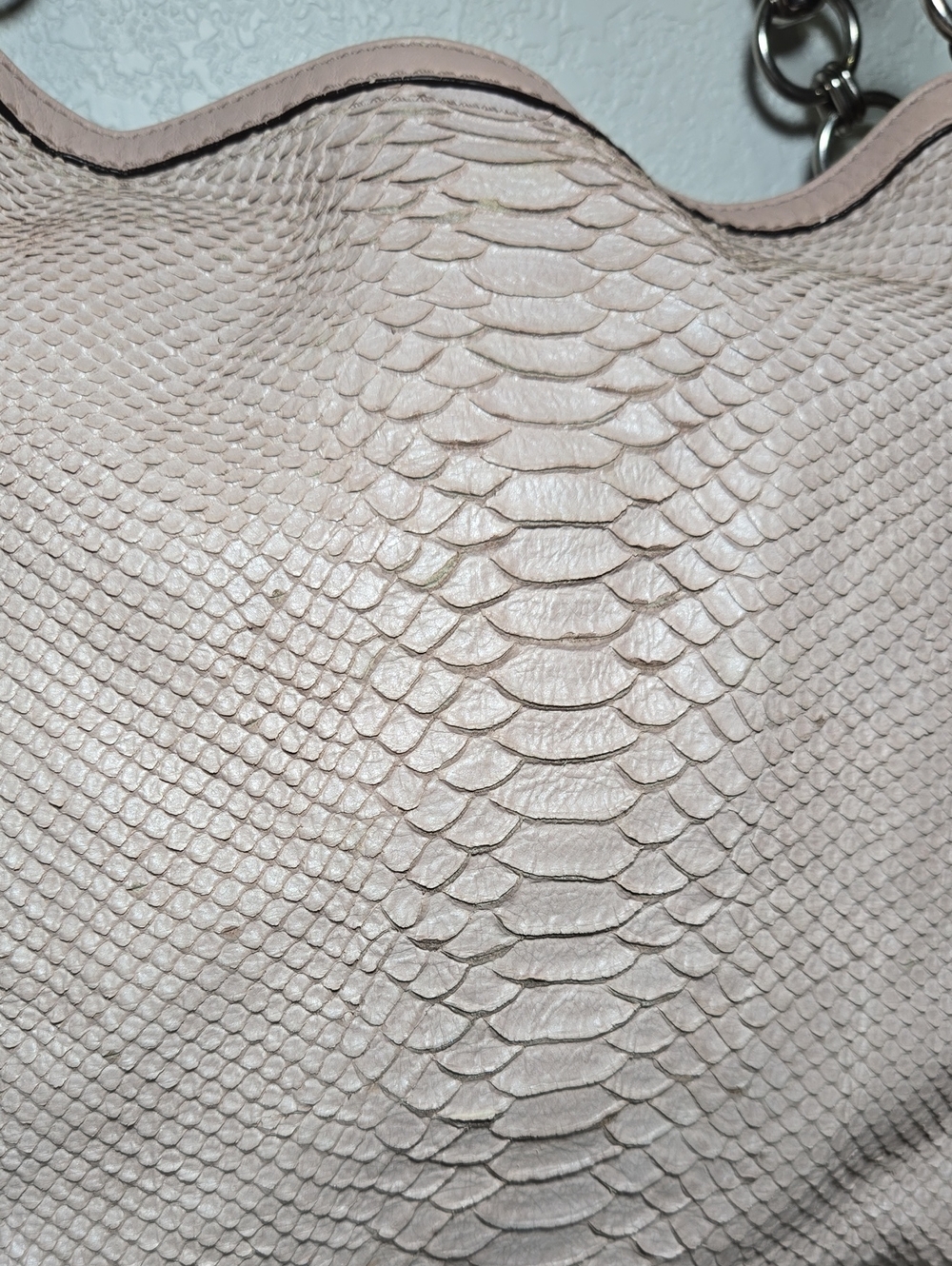 COACH Audrey Pinnacle Embossed Exotic Cinch East West Tote #19585 Mauve Pink - Picture 5 of 15
